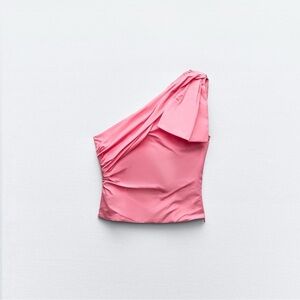 ZARA TAFFETA BOW TOP